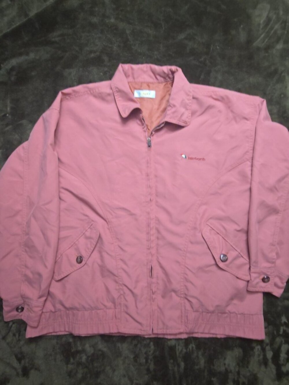 Vintage Renown Isleworth Harrington Golf Jacket Mens S Dusty Rose